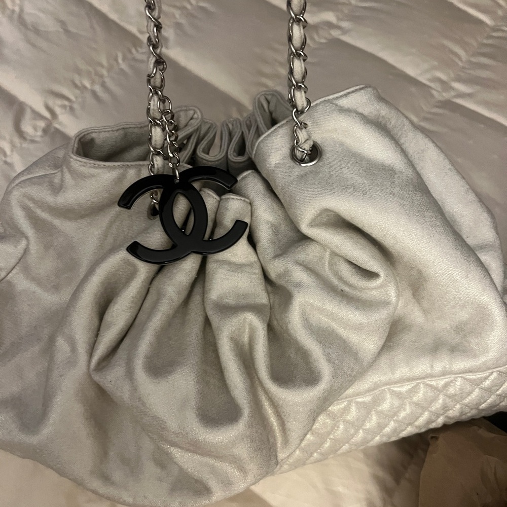 Chanel Metallic Silver Shoulder Bag